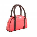 Beau Design Stylish  Light Pink Color Imported PU Leather Casual Handbag With Double Handle For Women's/Ladies/Girls